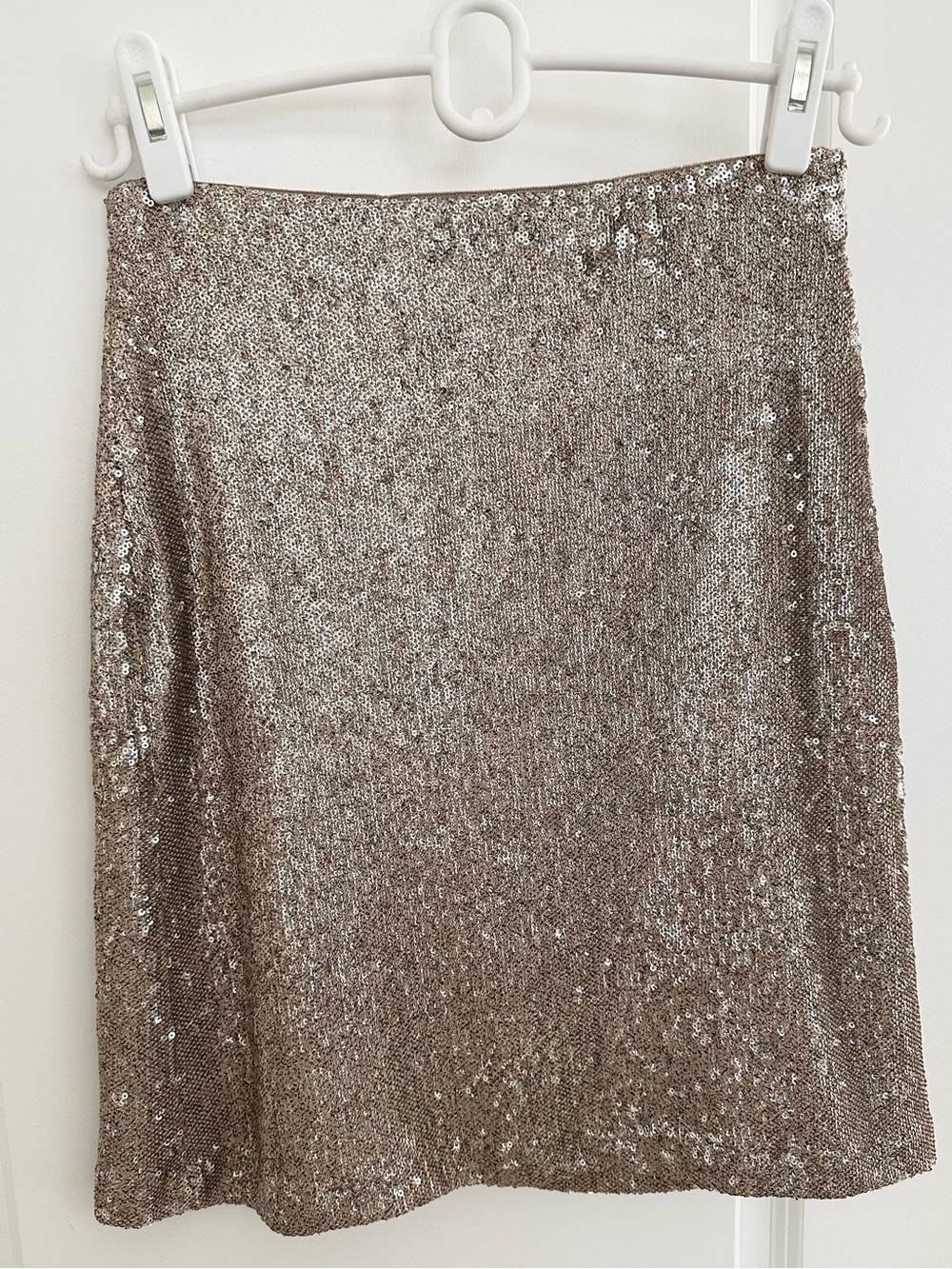 Zara Sequin A-Line Skirt in Champagne Gold- Euro Summer / Party / Vacation